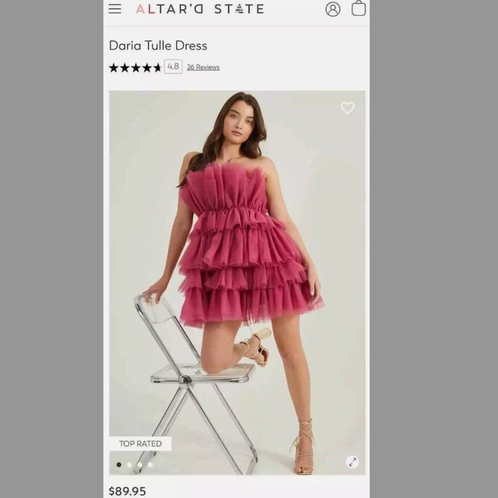 NWT RARE Altar'd State Daria Tulle Dress!